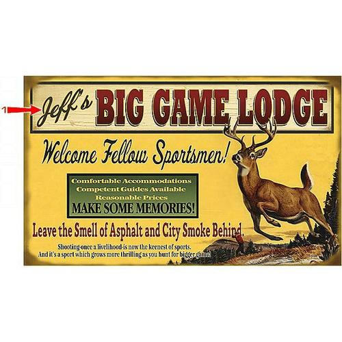 Hunting & Fishing Lodge Signs